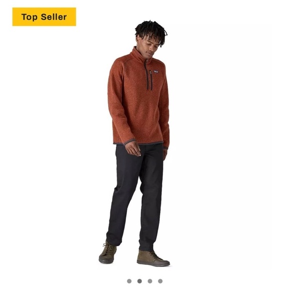 Patagonia Men's Medium Better Sweater 1/4 Zip Pullover Burnished Red NWT Jacket - Picture 8 of 9